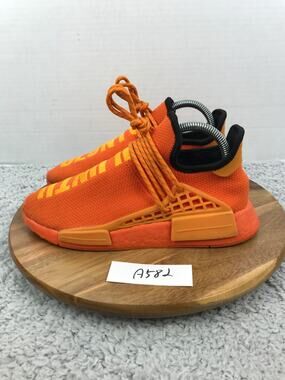 Adidas Mens 6 NMD Hu Pharrell Orange Casual Athletic Daily Sneakers GY0095